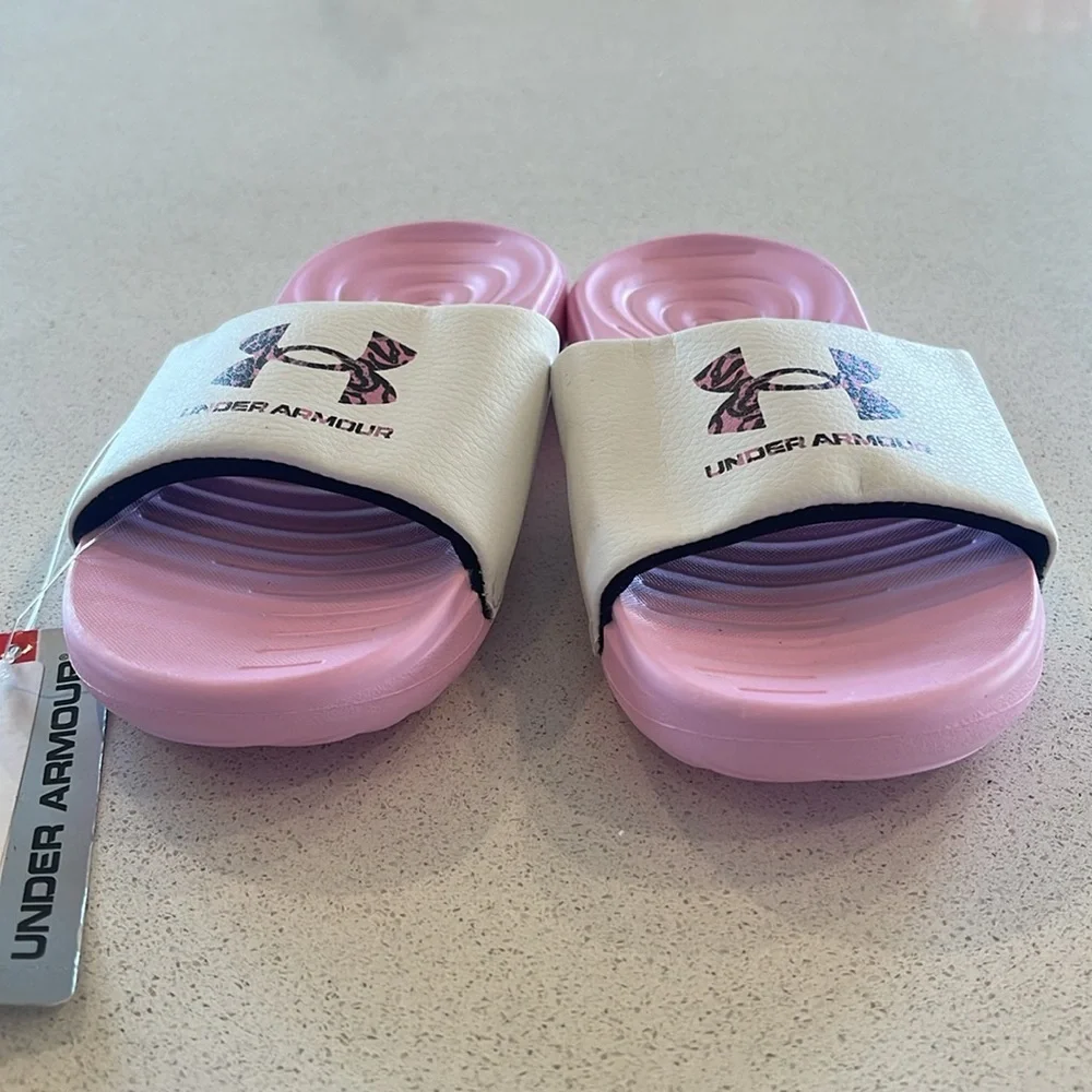 NWT UNDER ARMOUR Pink Sandals Size 13K - Picture 5 of 11